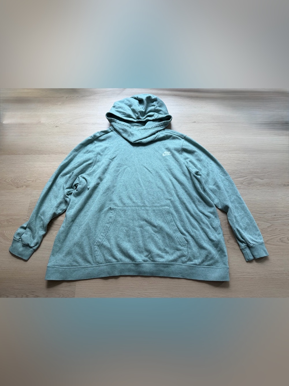 Nike Sportswear Club Hoodie Womens 2X Fleece Lined Drawstring CJ0413-357 Green